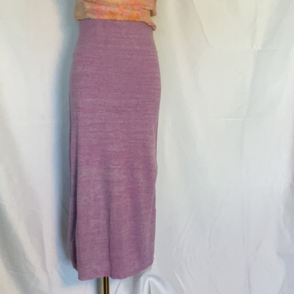 NWT Free People Golden Hour knit midi skirt in Iris/orchid size 6 - Picture 2 of 7